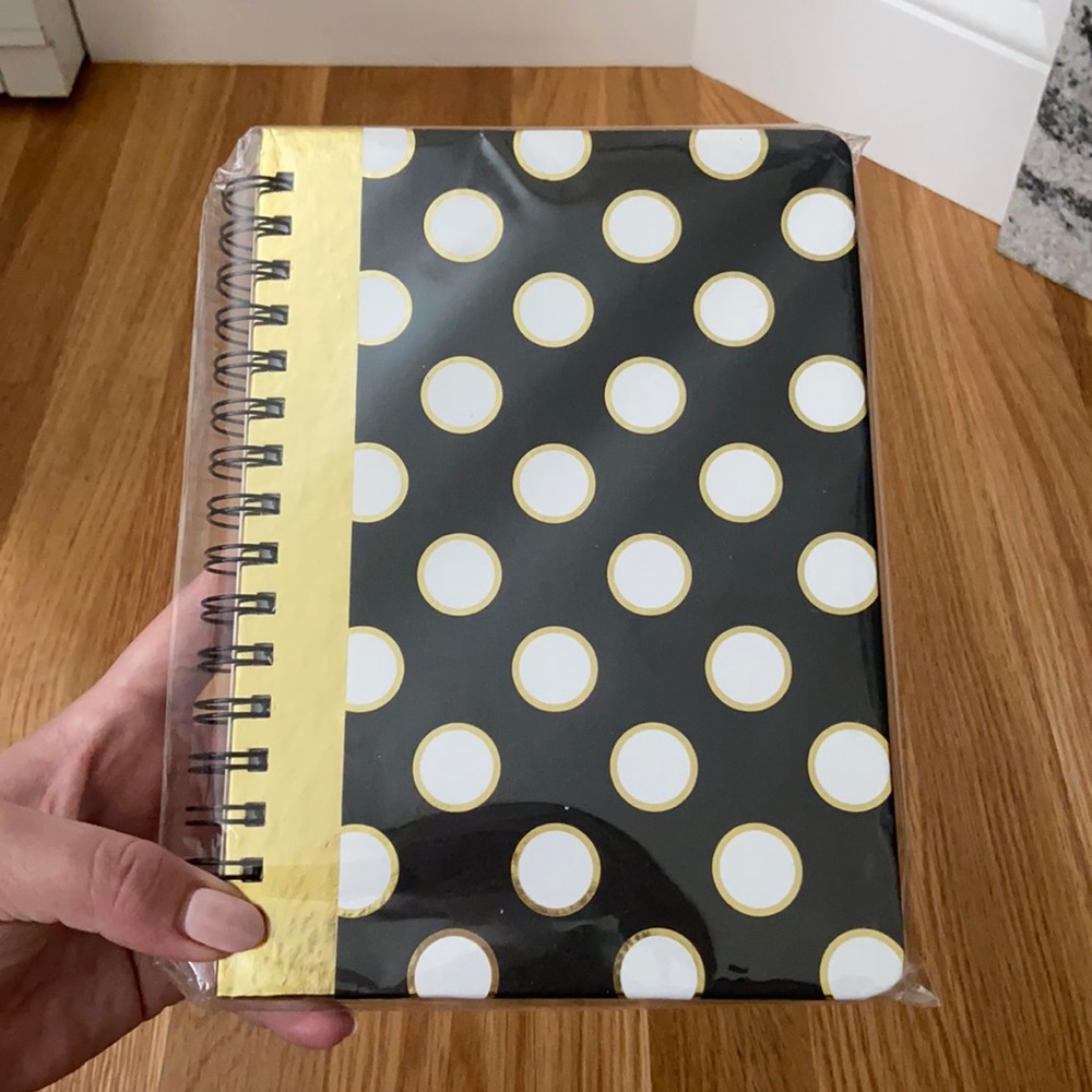 New Black / Gold Foil Polka Dot Journal